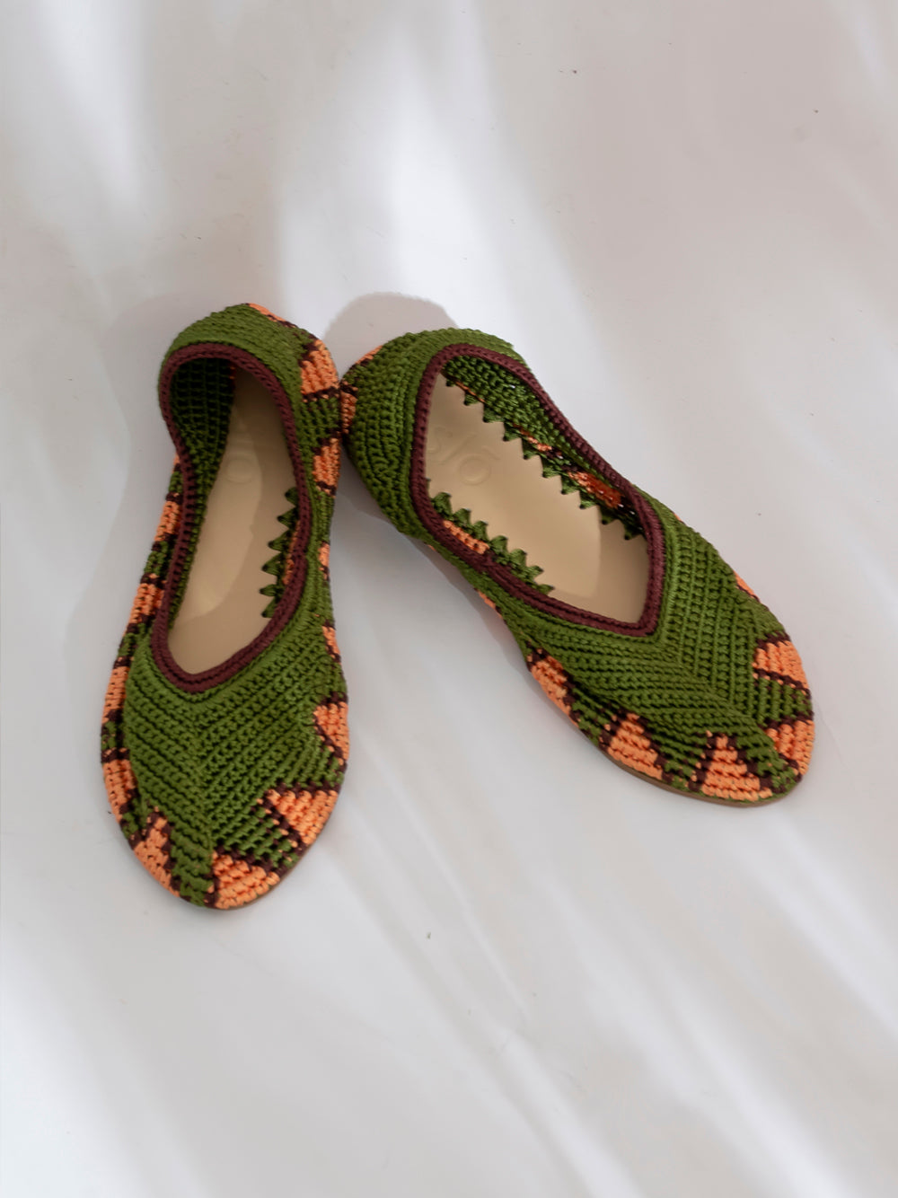 Bailarinas Crochet Golden_Green